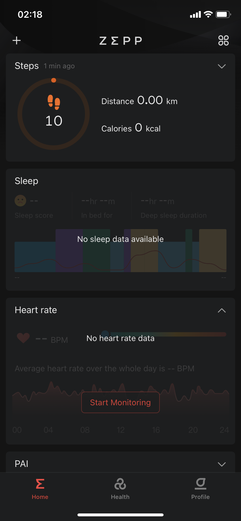 Amazfit google fit discount sync